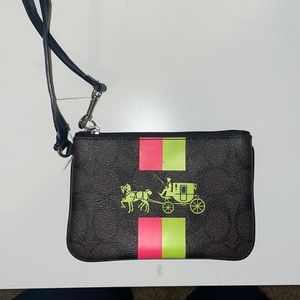 Brown coach wristlet